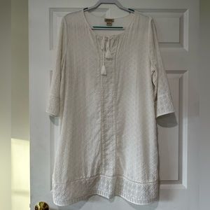Lucky brand white dress, lined